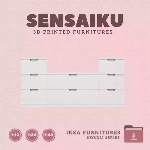 NORDLI Drawer Combination 02 for Mini Dollhouse - IKEA 3D Print