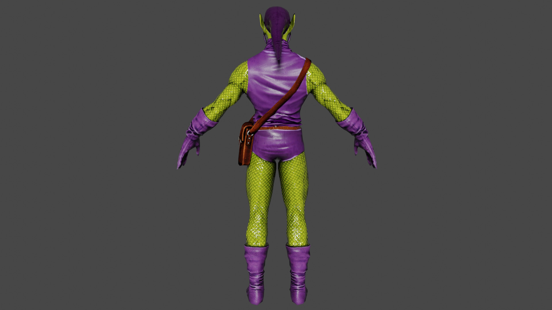 Green Goblin Low-poly 3D model_4