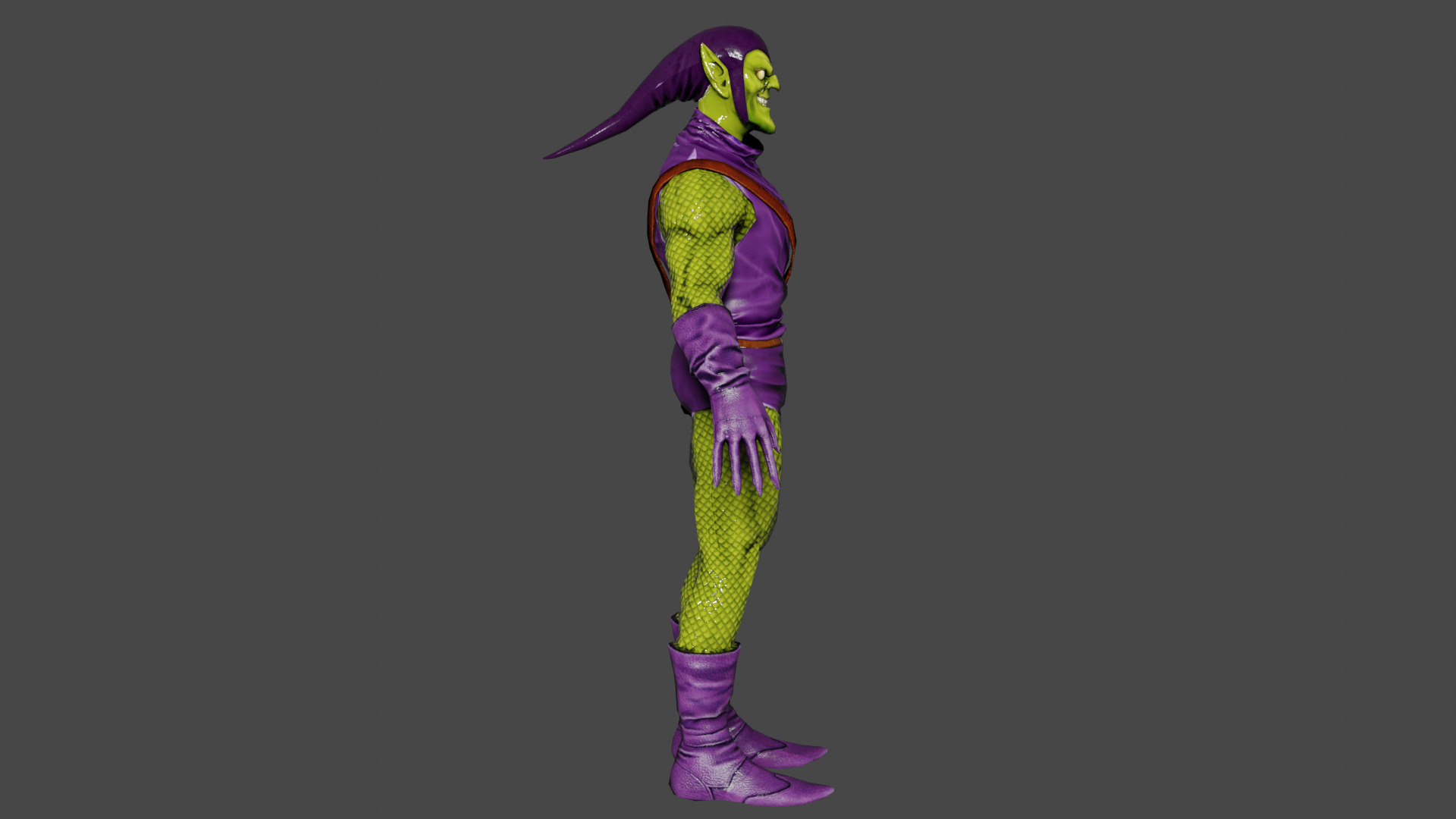 Green Goblin Low-poly 3D model_2