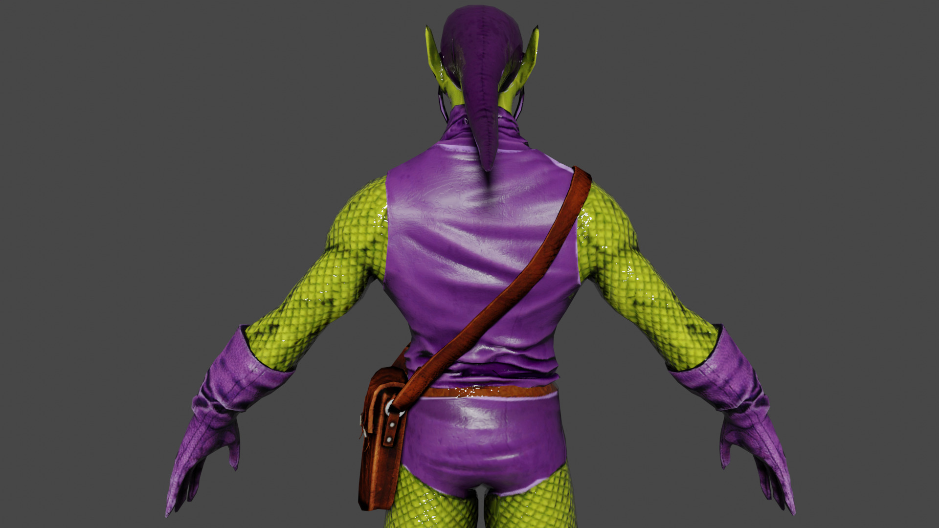 Green Goblin Low-poly 3D model_5