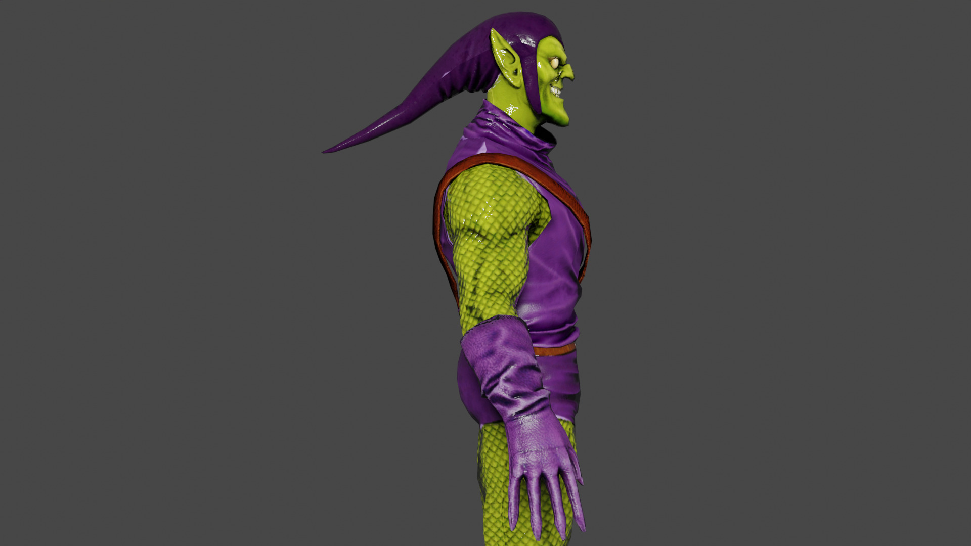 Green Goblin Low-poly 3D model_3