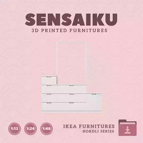NORDLI Drawer Combination 03 for Mini Dollhouse - IKEA 3D Print