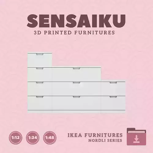 NORDLI Drawer Combination 04 for Mini Dollhouse - IKEA 3D Print