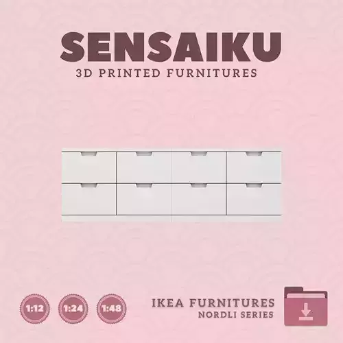 NORDLI Drawer Combination 05 for Mini Dollhouse - IKEA 3D Print 3D print model