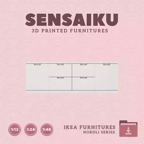 NORDLI Drawer Combo 06 for Mini Dollhouse - IKEA - 3D Print 
