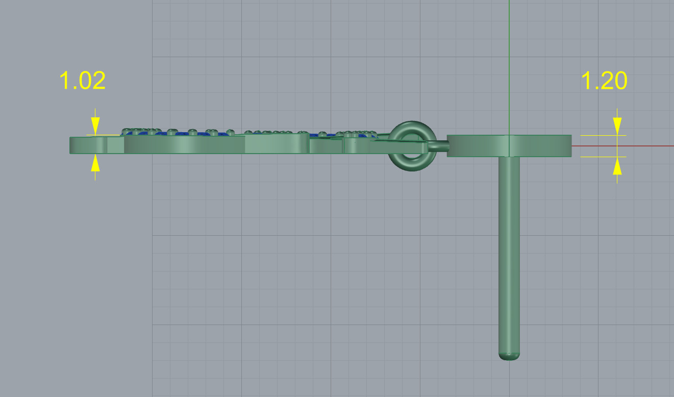 Earring YSL Yves Saint Laurent 3D print model_2