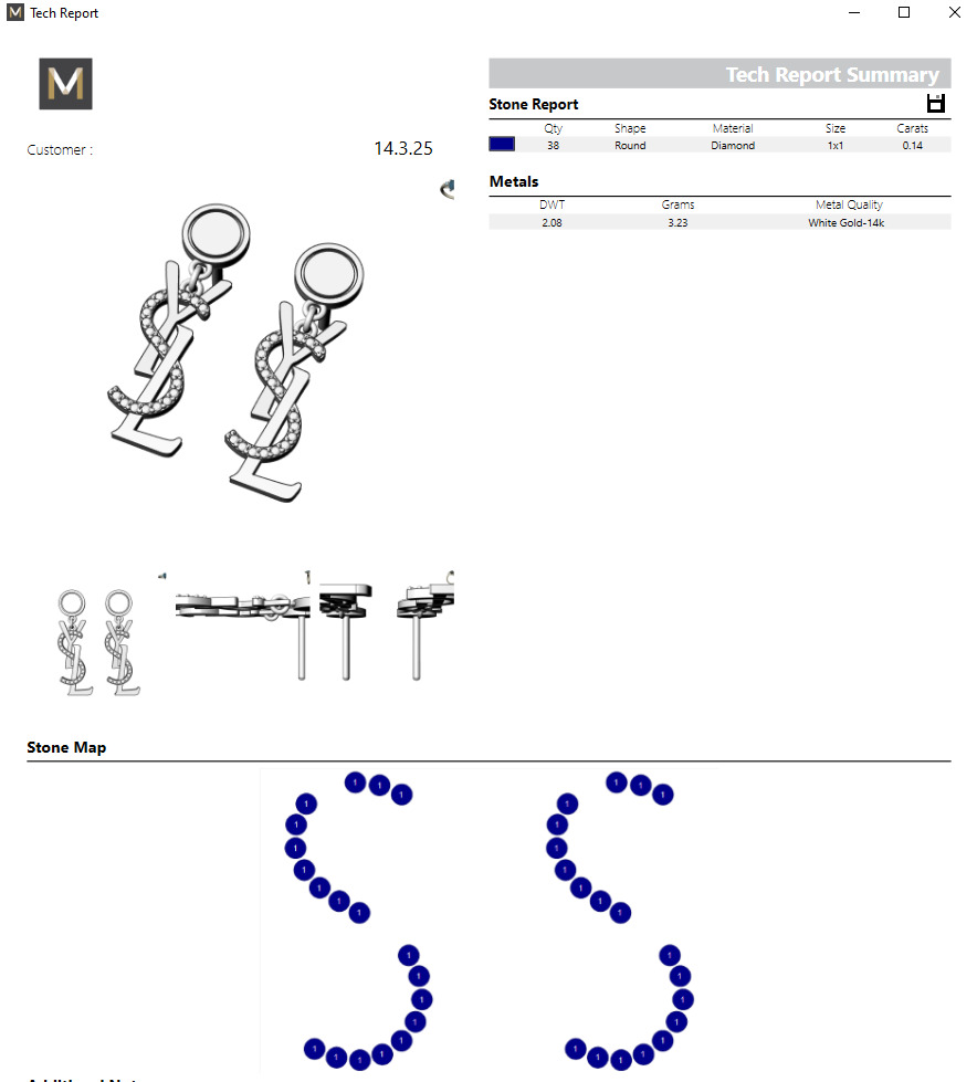 Earring YSL Yves Saint Laurent 3D print model_5