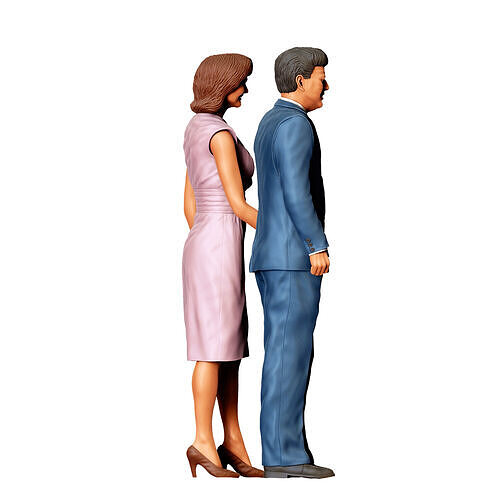 N2 John F Kennedy USA president and Jacqueline Kennedy Onassis 3D print model 7