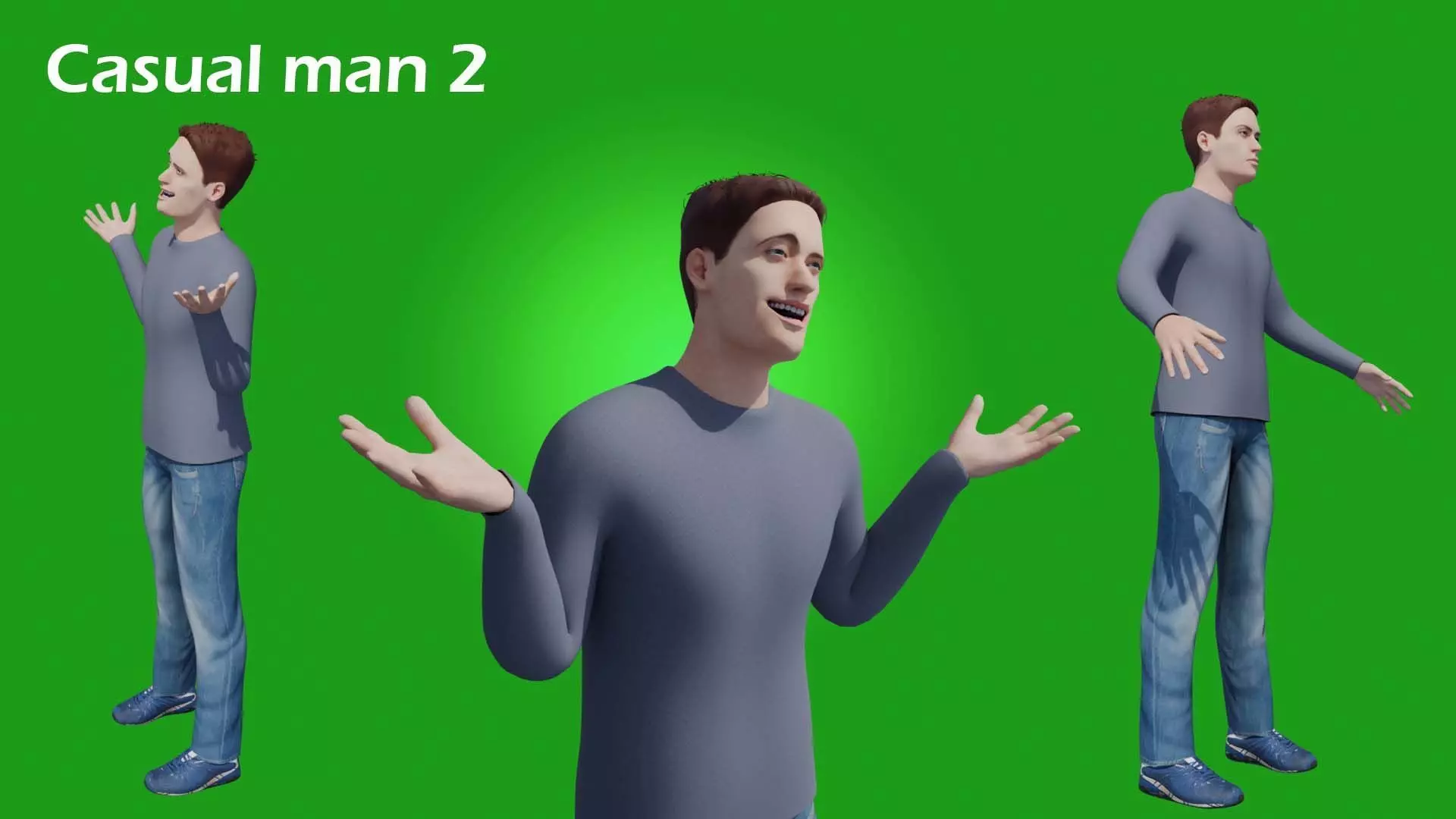 Casual man 2 3D model_0