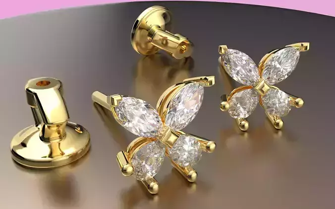 Earrings Graff Classic Butterfly Diamond Stud