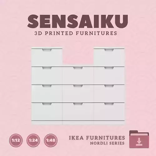 NORDLI Drawer Combo 08 for Mini Dollhouse - IKEA  3D Print