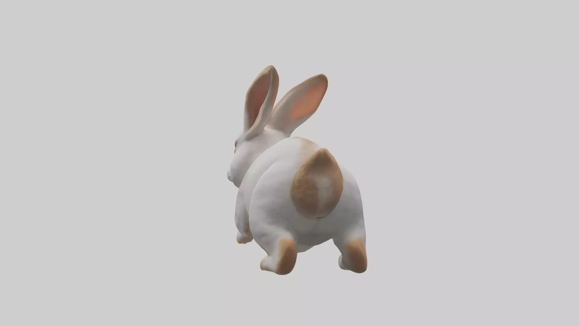 Rabbit hopping model Low-poly 3D model_0