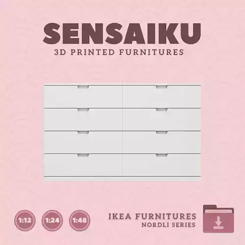 NORDLI Drawer Combo 10 for Mini Dollhouse - IKEA - 3D Print