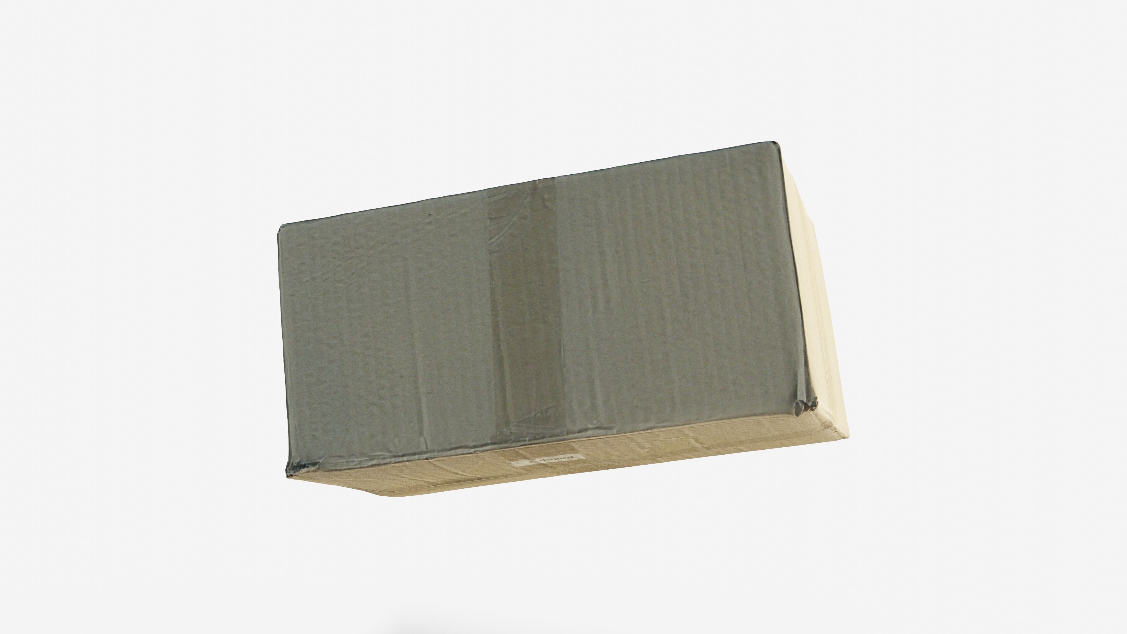 Scanned cardboard box for parcels Low-poly 3D model_7