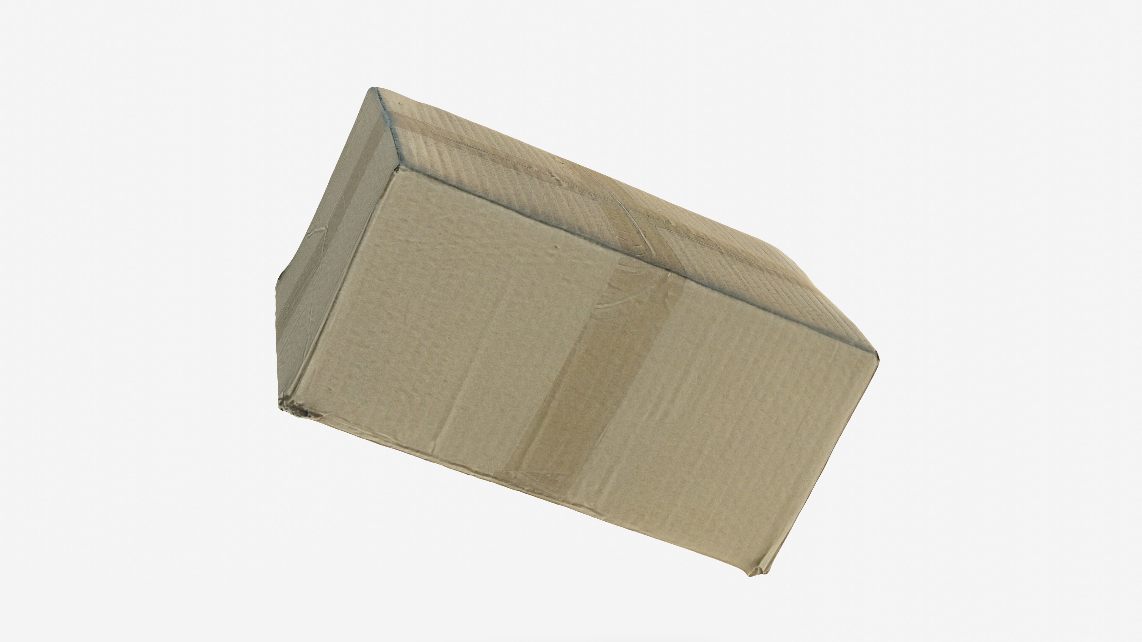 Scanned cardboard box for parcels Low-poly 3D model_5