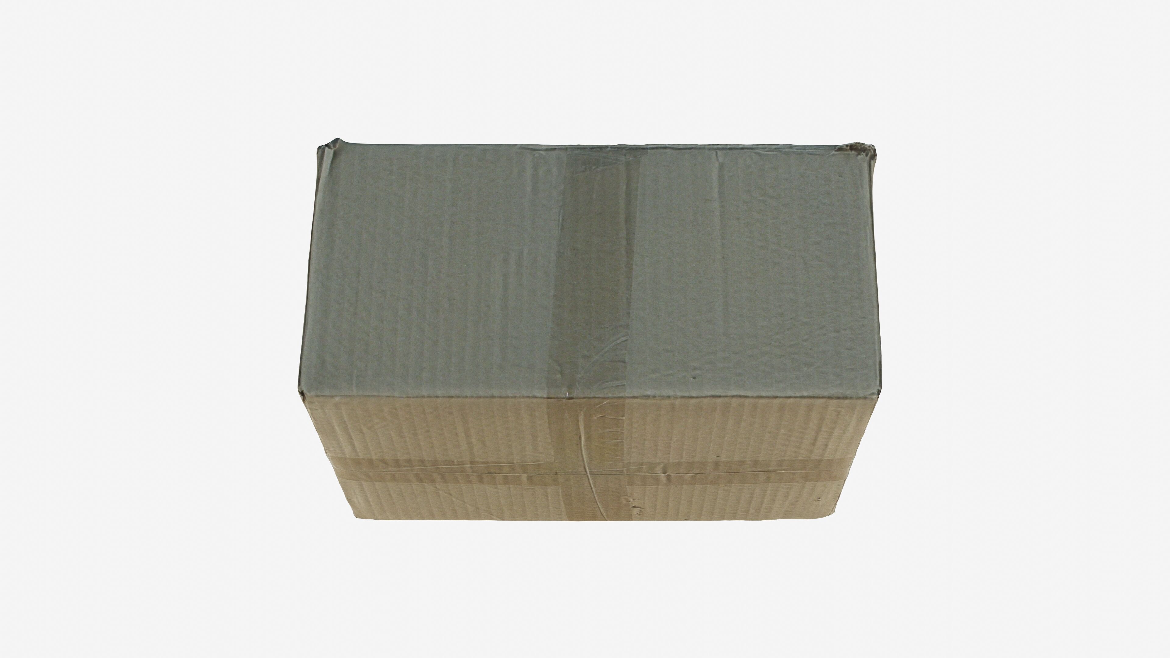 Scanned cardboard box for parcels Low-poly 3D model_8
