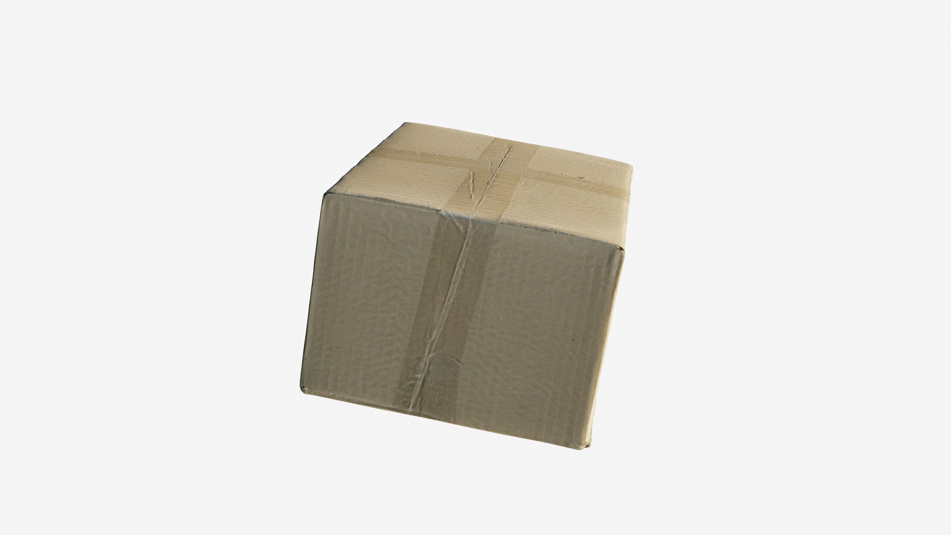 Scanned cardboard box for parcels Low-poly 3D model_13