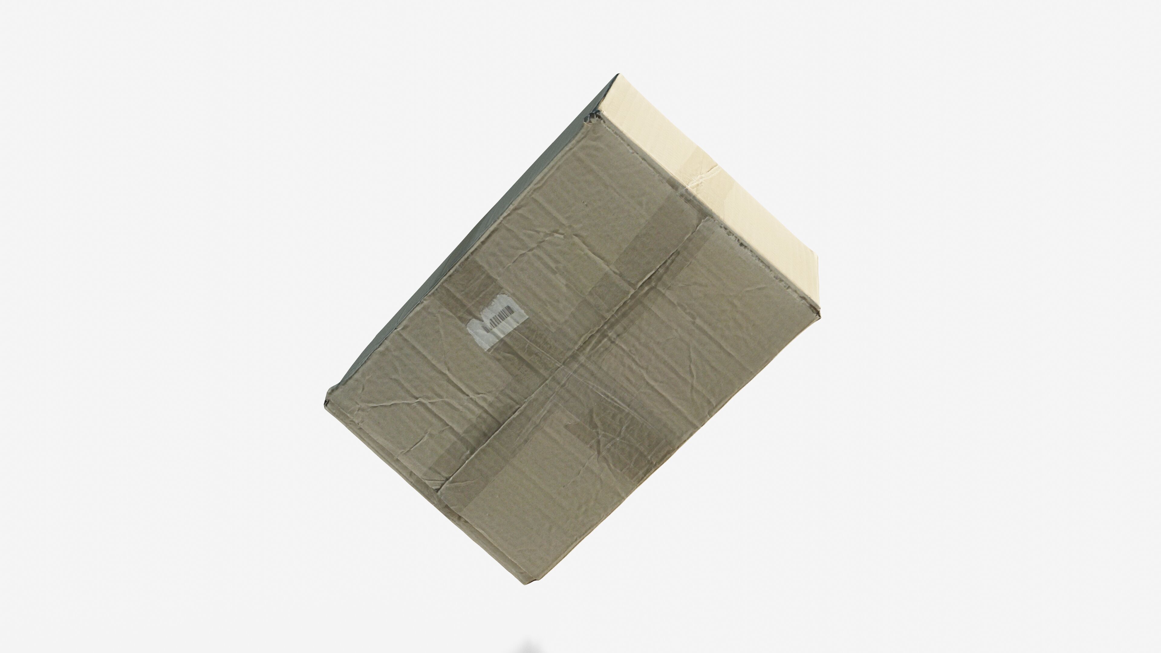 Scanned cardboard box for parcels Low-poly 3D model_12