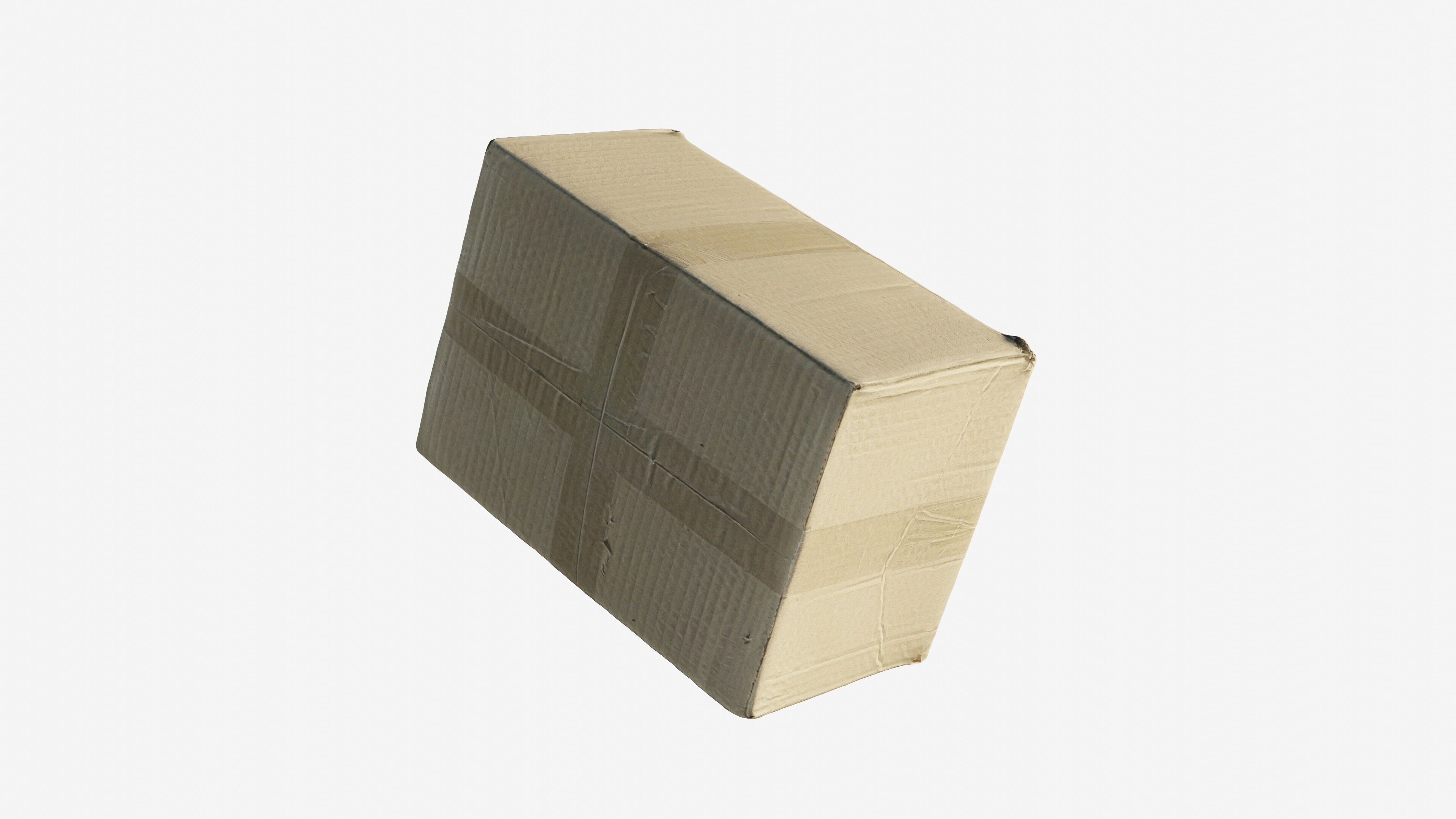 Scanned cardboard box for parcels Low-poly 3D model_11
