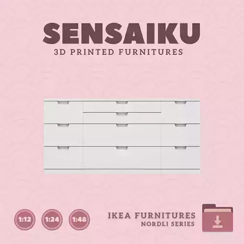 NORDLI Drawer Combo 11 for Mini Dollhouse - IKEA - 3D Print