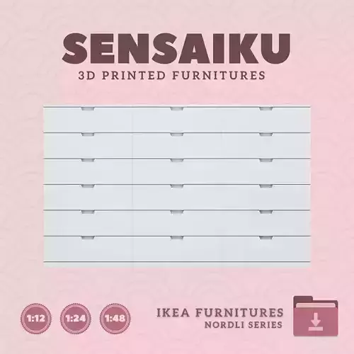NORDLI Drawer Combo 13 for Miniature Dollhouse - IKEA 3D Print
