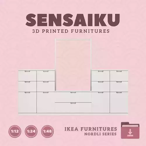 NORDLI Drawer Combo 15 for Mini Dollhouse - IKEA 3D Print