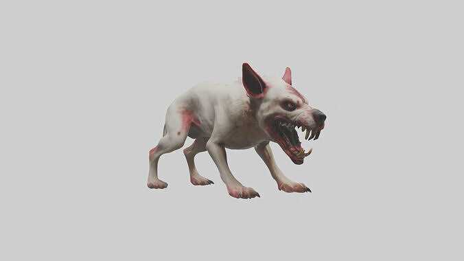 Rabid dog model Low-poly 3D model