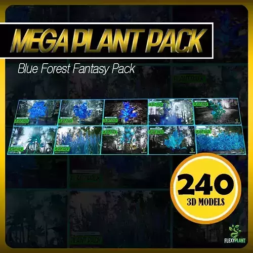 MEGA PLANT PACK - 10 Blue Forest Fantasy Pack
