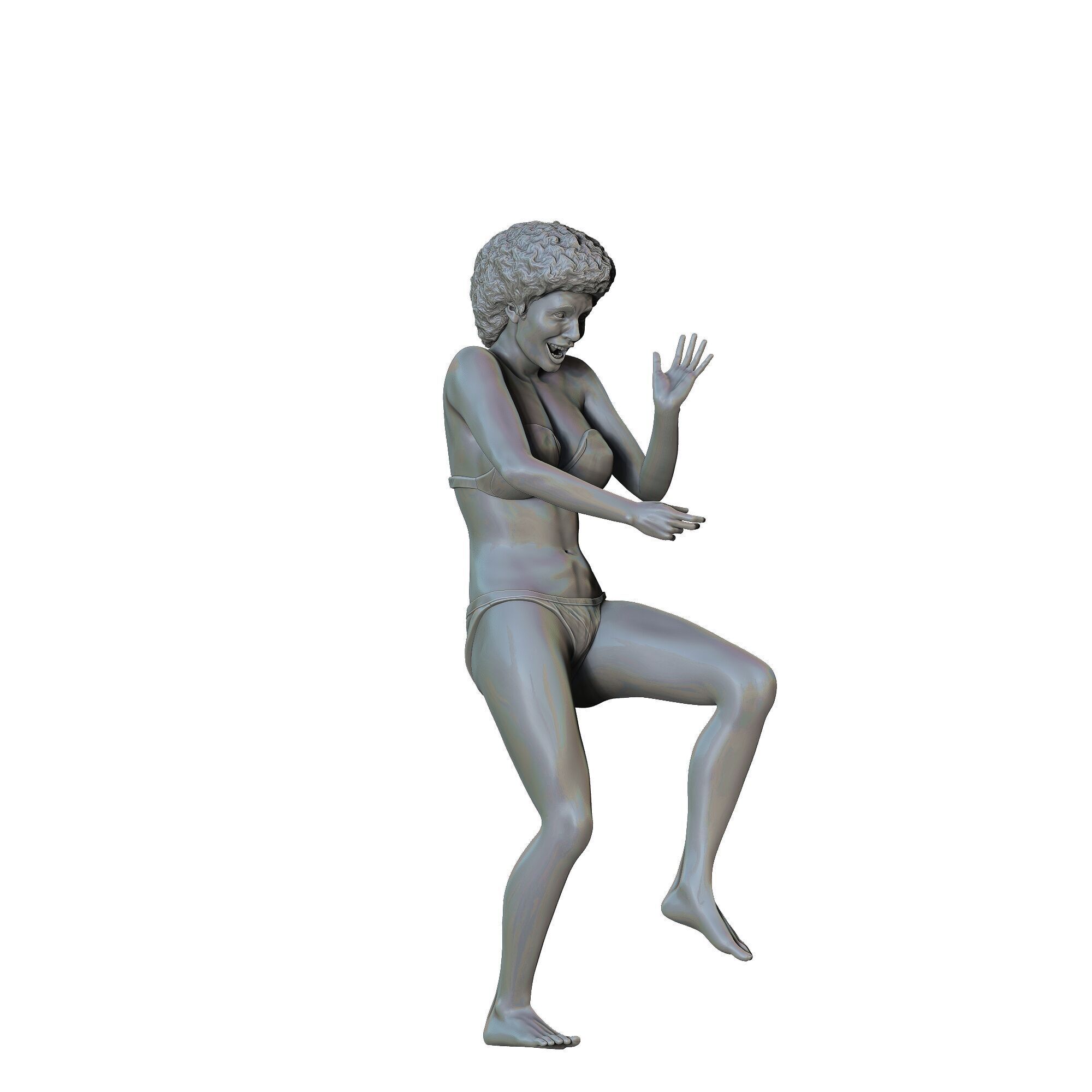 N4 pool Party woman Drinking 3D print model_27