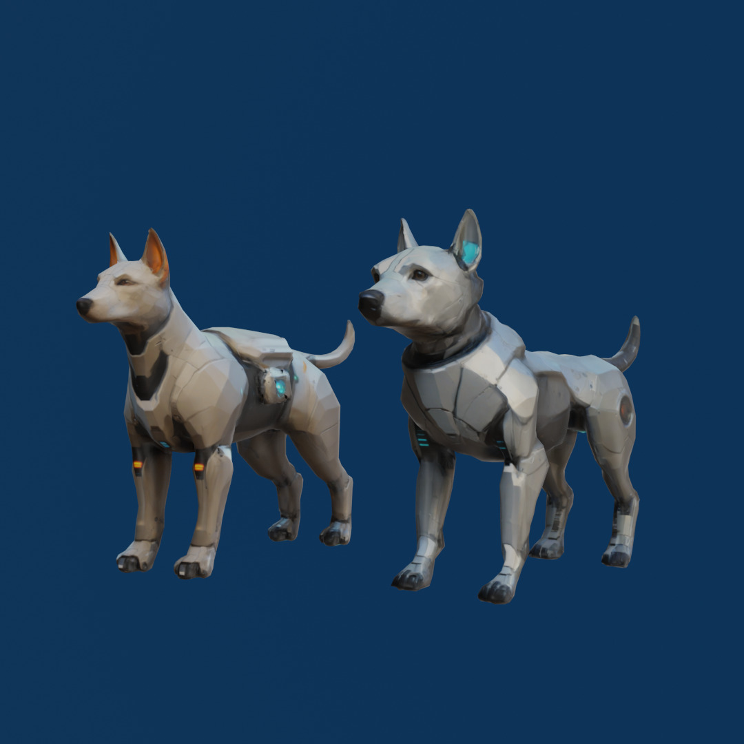 Sci Fi Characters and Weapons Low Poly Game Ready Asset Pack Low-poly 3D model_20