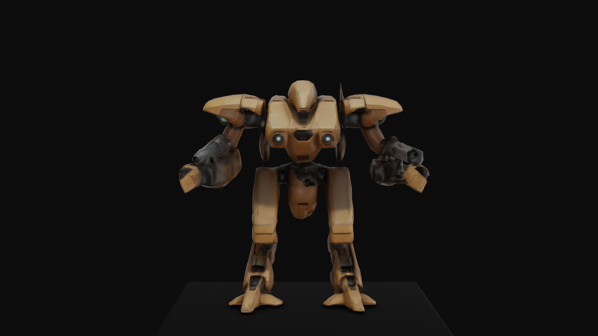 Sci Fi Characters and Weapons Low Poly Game Ready Asset Pack Low-poly 3D model_16