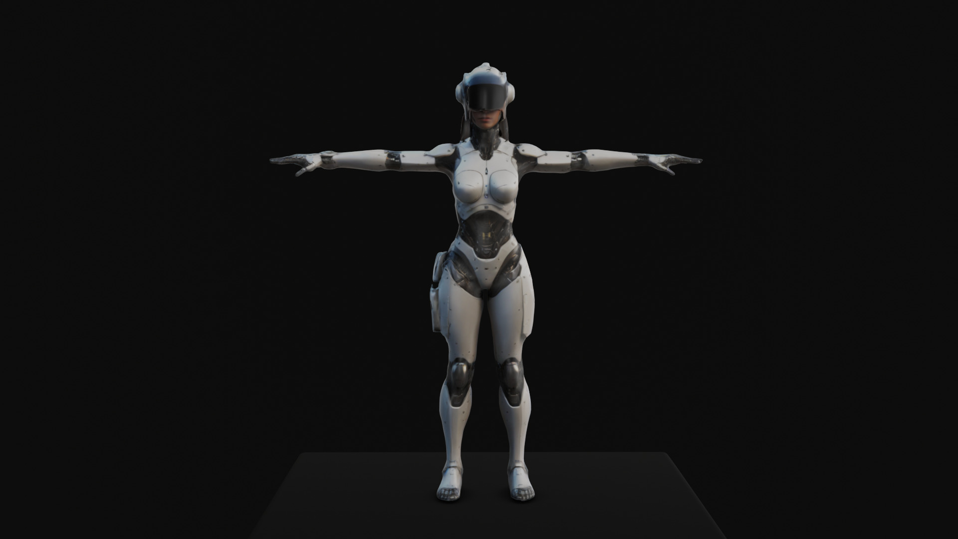 Sci Fi Characters and Weapons Low Poly Game Ready Asset Pack Low-poly 3D model_14
