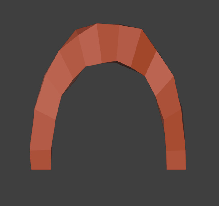 Low Poly Arch Tunnel Low-poly 3D model_7