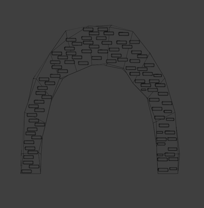 Low Poly Arch Tunnel Low-poly 3D model_3