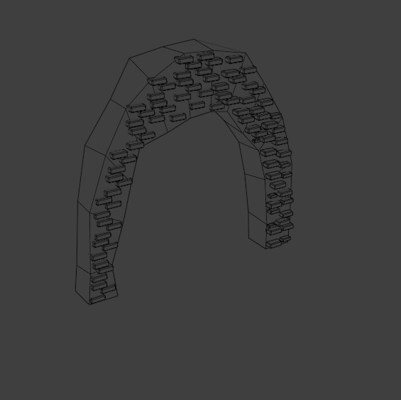 Low Poly Arch Tunnel Low-poly 3D model_2