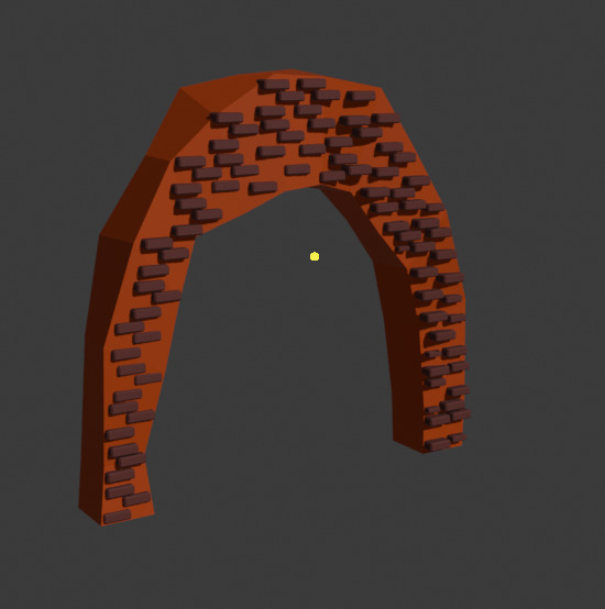 Low Poly Arch Tunnel Low-poly 3D model_8