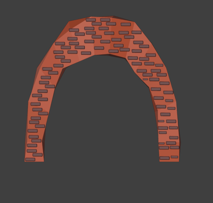 Low Poly Arch Tunnel Low-poly 3D model_6