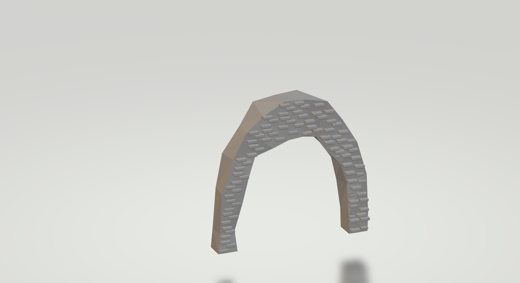 Low Poly Arch Tunnel Low-poly 3D model_1