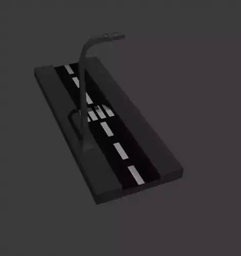 Road with Crossing Low-poly 3D model