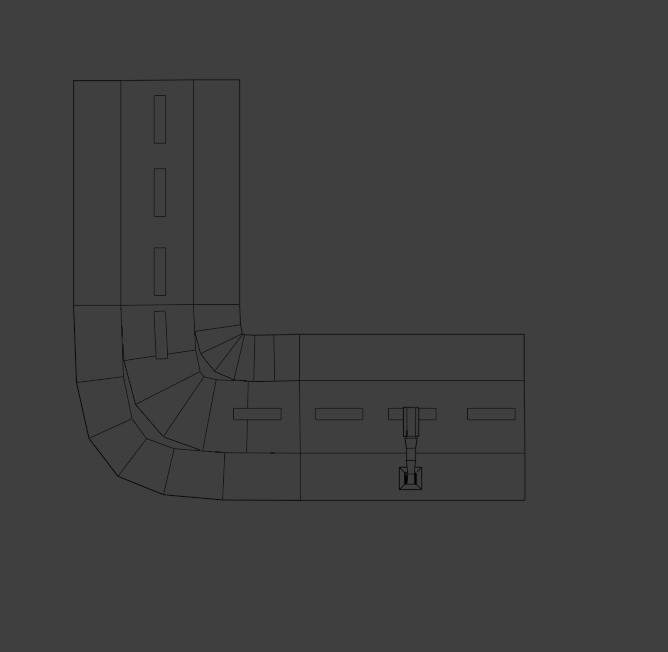 road to the right Low-poly 3D model_2