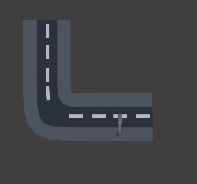 road to the right Low-poly 3D model_4