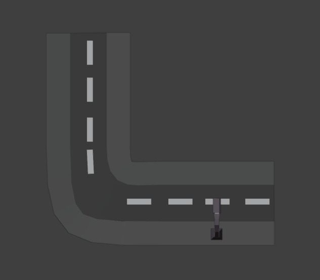 road to the right Low-poly 3D model_3