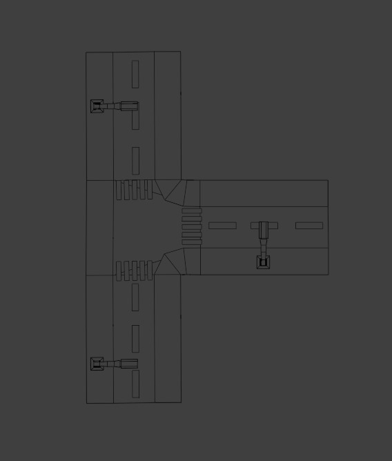 ROAD INTERCONNECTED WITH POST Low-poly 3D model_5