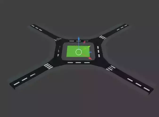 ROAD WITH ROUNDABOUT