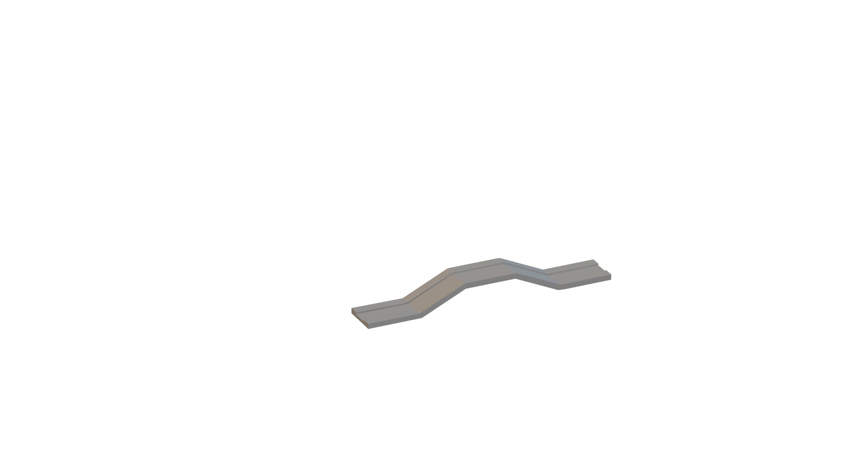 road with elevation Low-poly 3D model_2