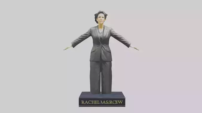 Rachel Maddow statue model Low-poly 3D model