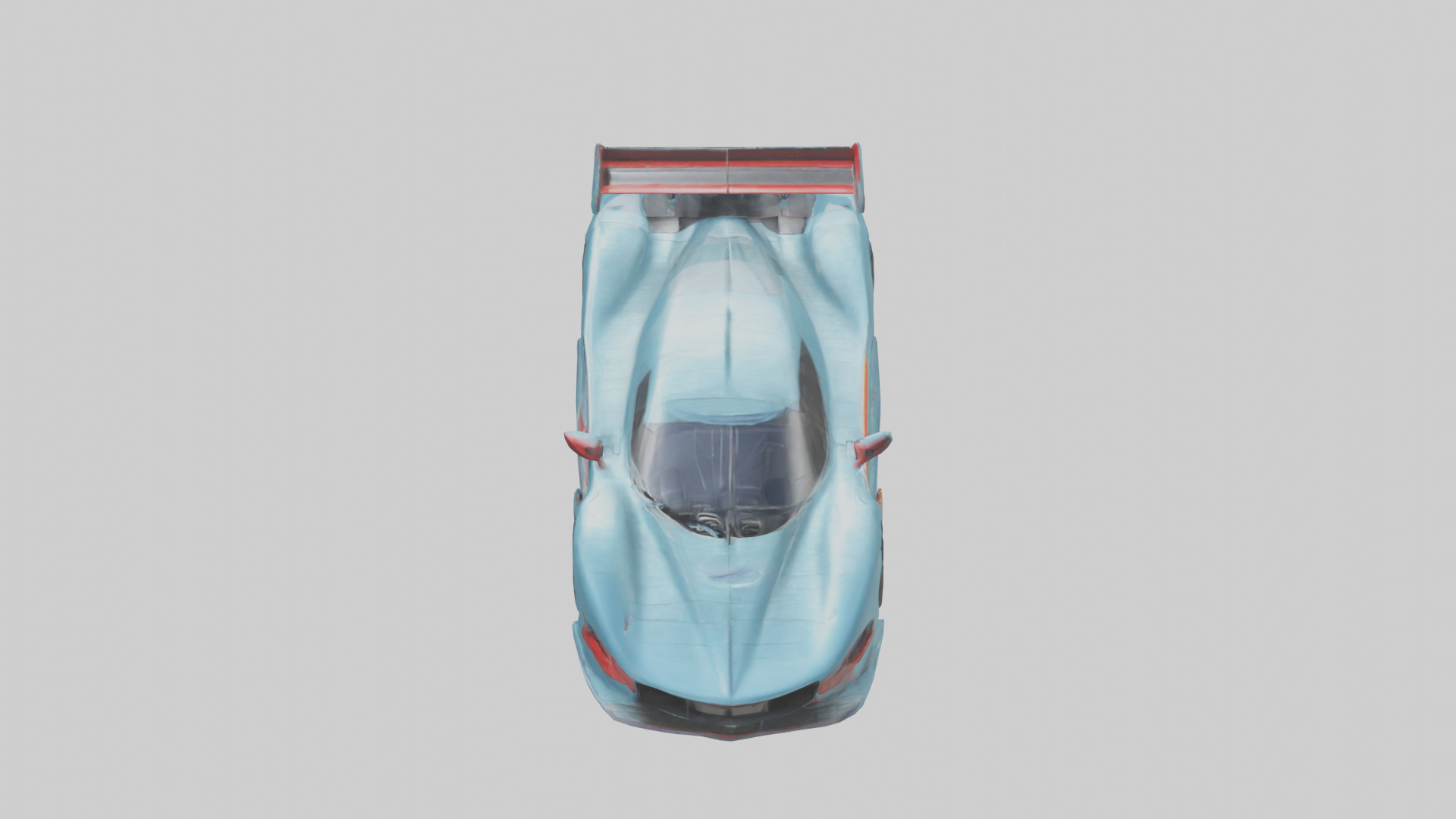 Racing Car with Aerodynamic Spoilers model Low-poly 3D model_15