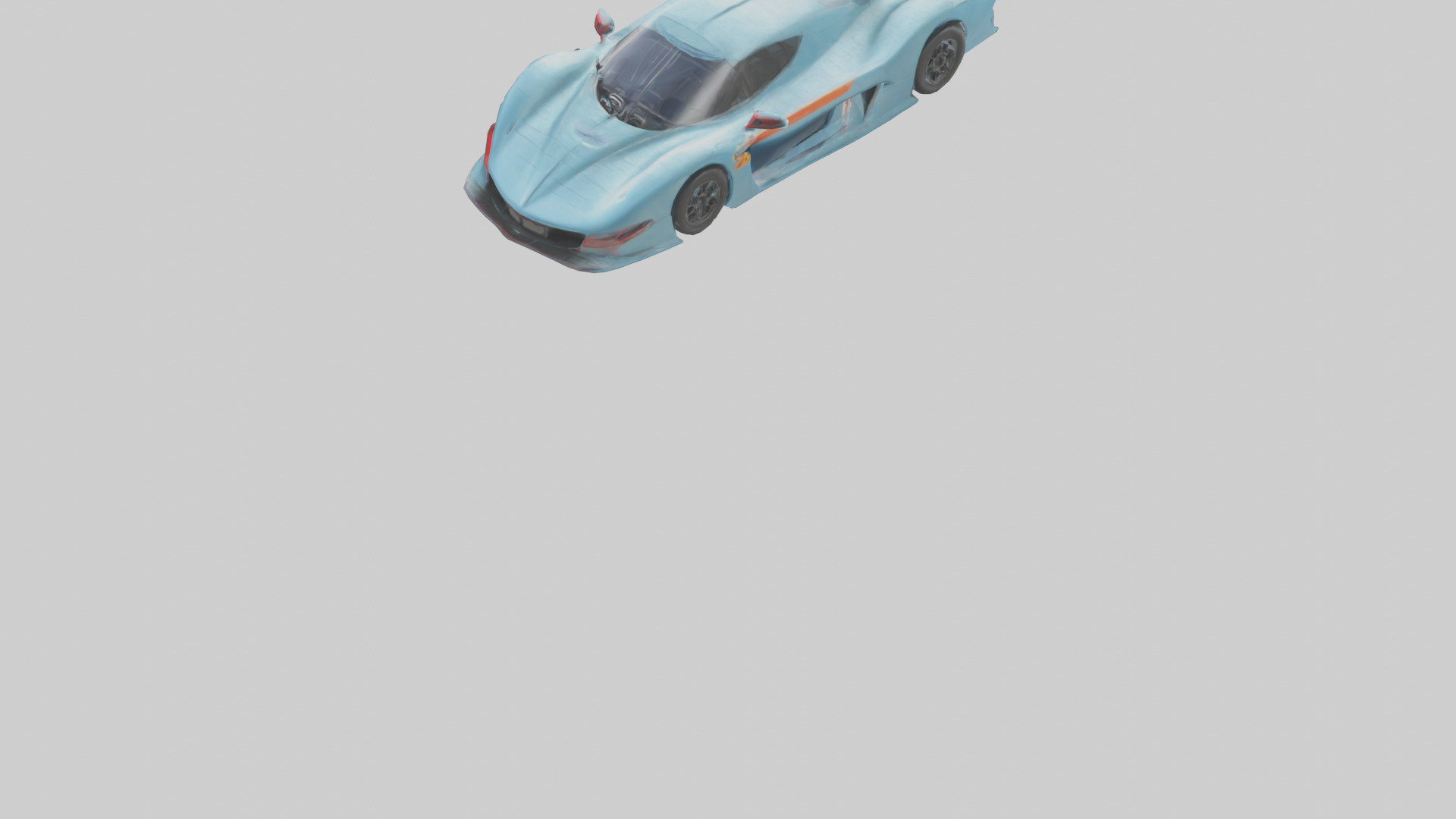 Racing Car with Aerodynamic Spoilers model Low-poly 3D model_4