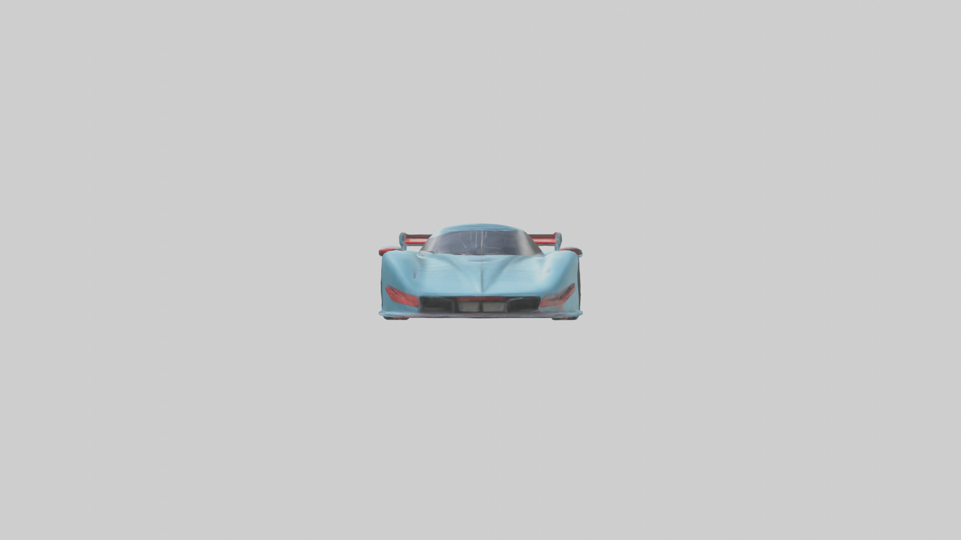 Racing Car with Aerodynamic Spoilers model Low-poly 3D model_1
