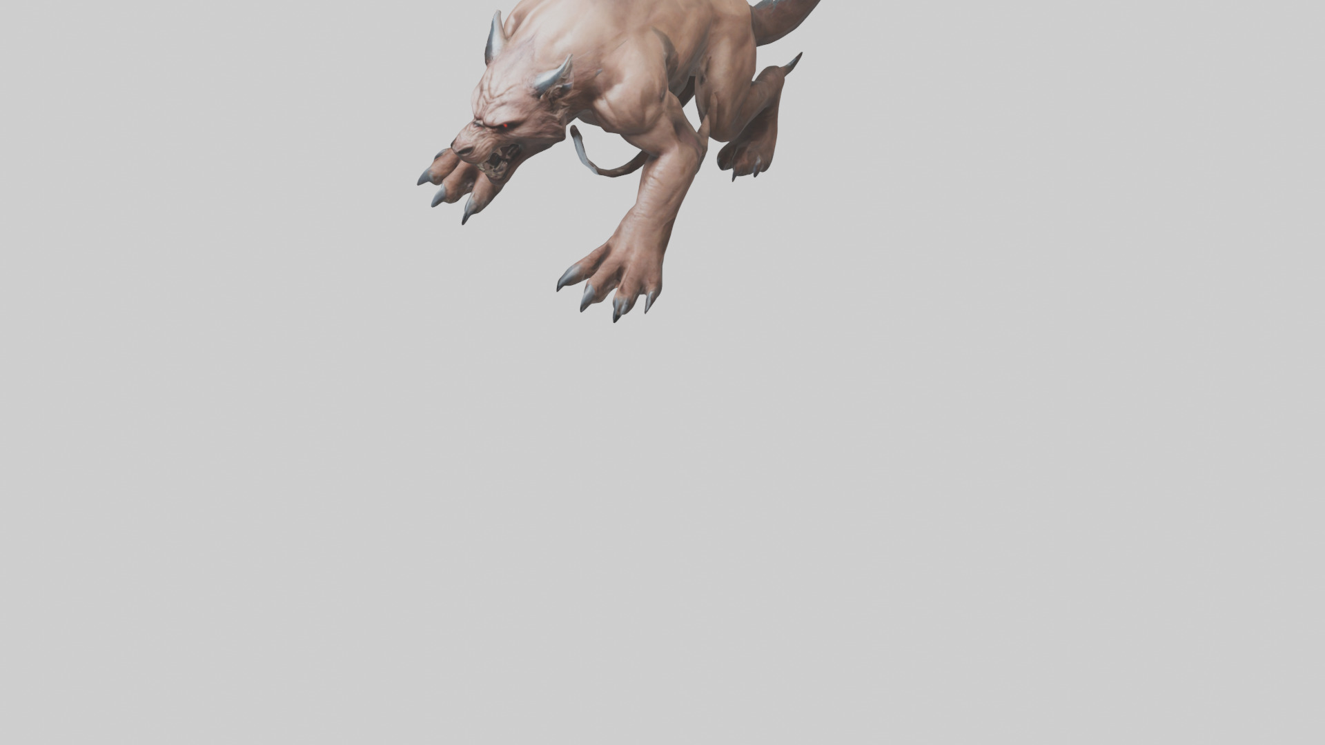 Raging Beast Model Low-poly 3D model_6